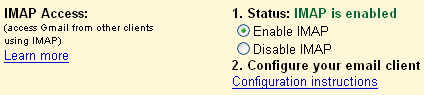 Gmail IMAP Settings