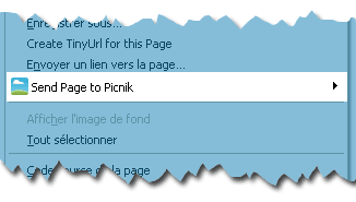 Capture d’écran (screenshot) de la page active