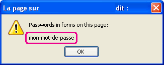 Password recovery : le mot de passe est restitué !