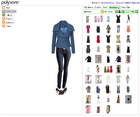 E-commerce Polyvore - Publication projet Set