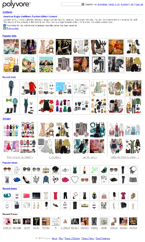 E-commerce Polyvore - Social shopping