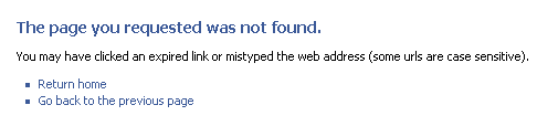 Page erreur 404 : Facebook