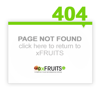Page erreur 404 : XFruits