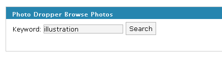 Plugin Wordpress Photo Dropper : keyword