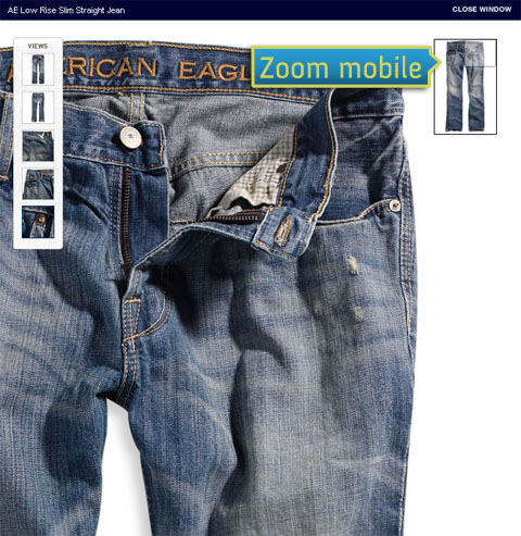 Fiche produit : un zoom mobile pour mieux découvrir le produit
