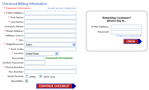Checkout process : Rugsale, Login