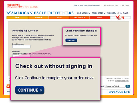 Login validation panier Checkout