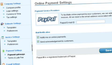 Zoho Invoice - Setting & Paramétrage