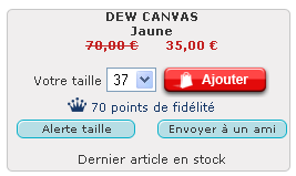 Fiche produit stock