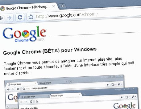 Google Chrome Page d’accueil
